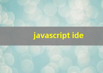 javascript ide